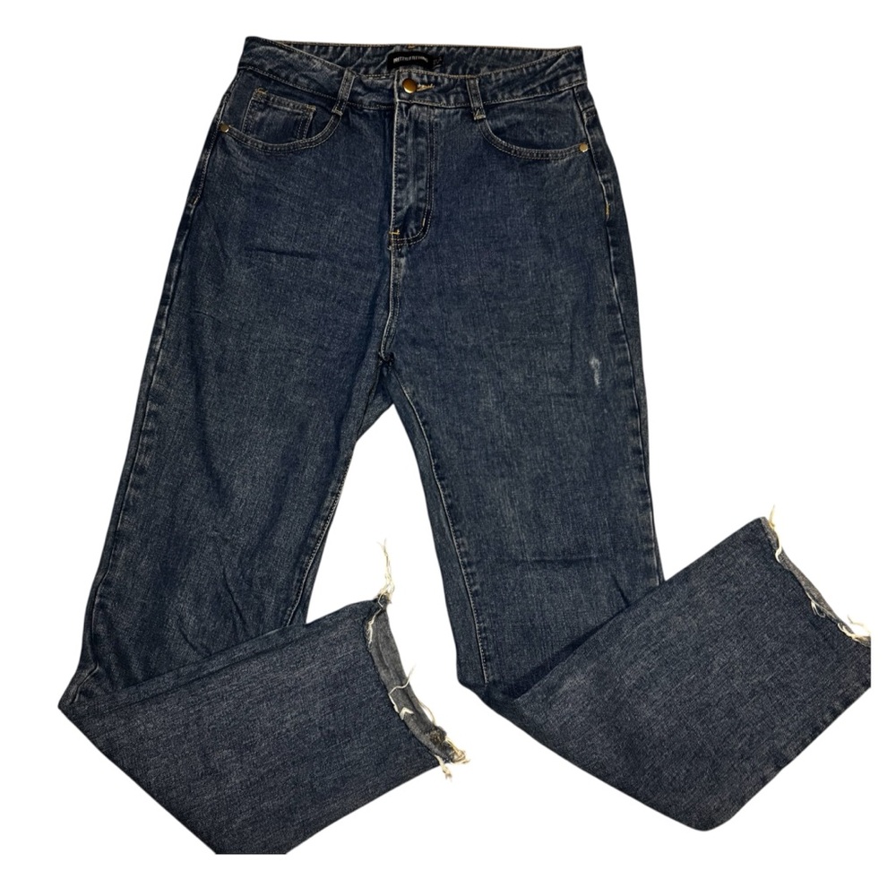 PRETTYLITTLETHING Denim Blue Jeans Straight Leg 6